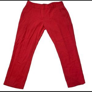 Theory size 2 red crop pant slack style lightweight silky